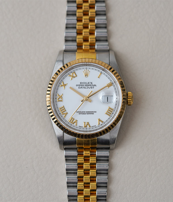 Rolex Datejust 16233 White Roman Dial