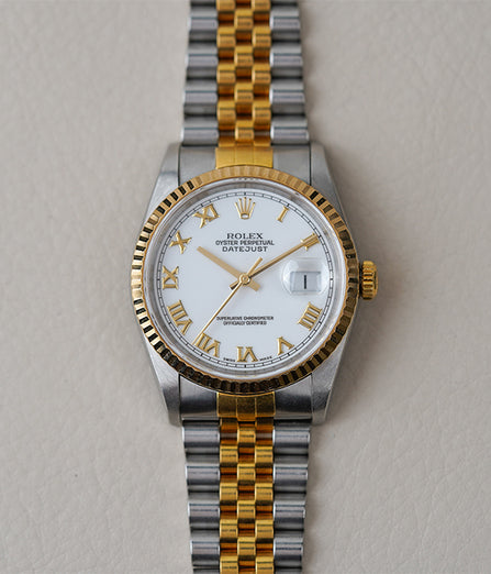 Rolex Datejust 16233 White Roman Dial