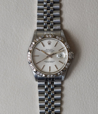 Rolex Datejust 16234 Pyramid Diamond Bezel