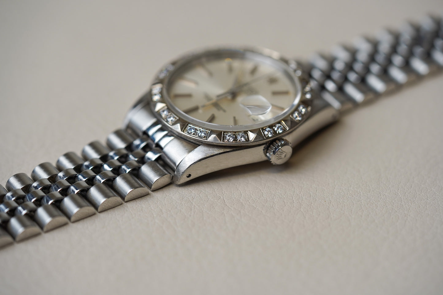 Rolex Datejust 16234 Pyramid Diamond Bezel