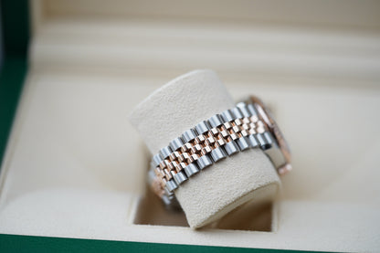 Rolex Datejust 31 Rose Gold Silver Diamond Dial Jubilee 278271
