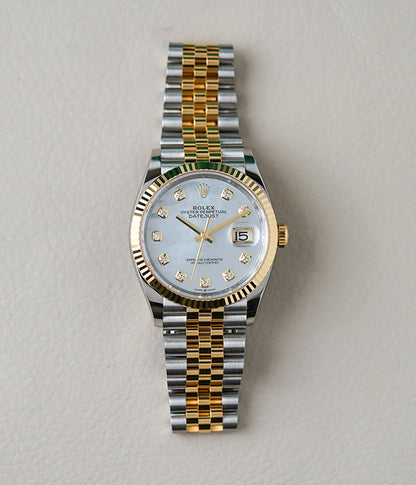 Rolex Datejust 36 Mother of Pearl Diamond Dial Jubilee 126233