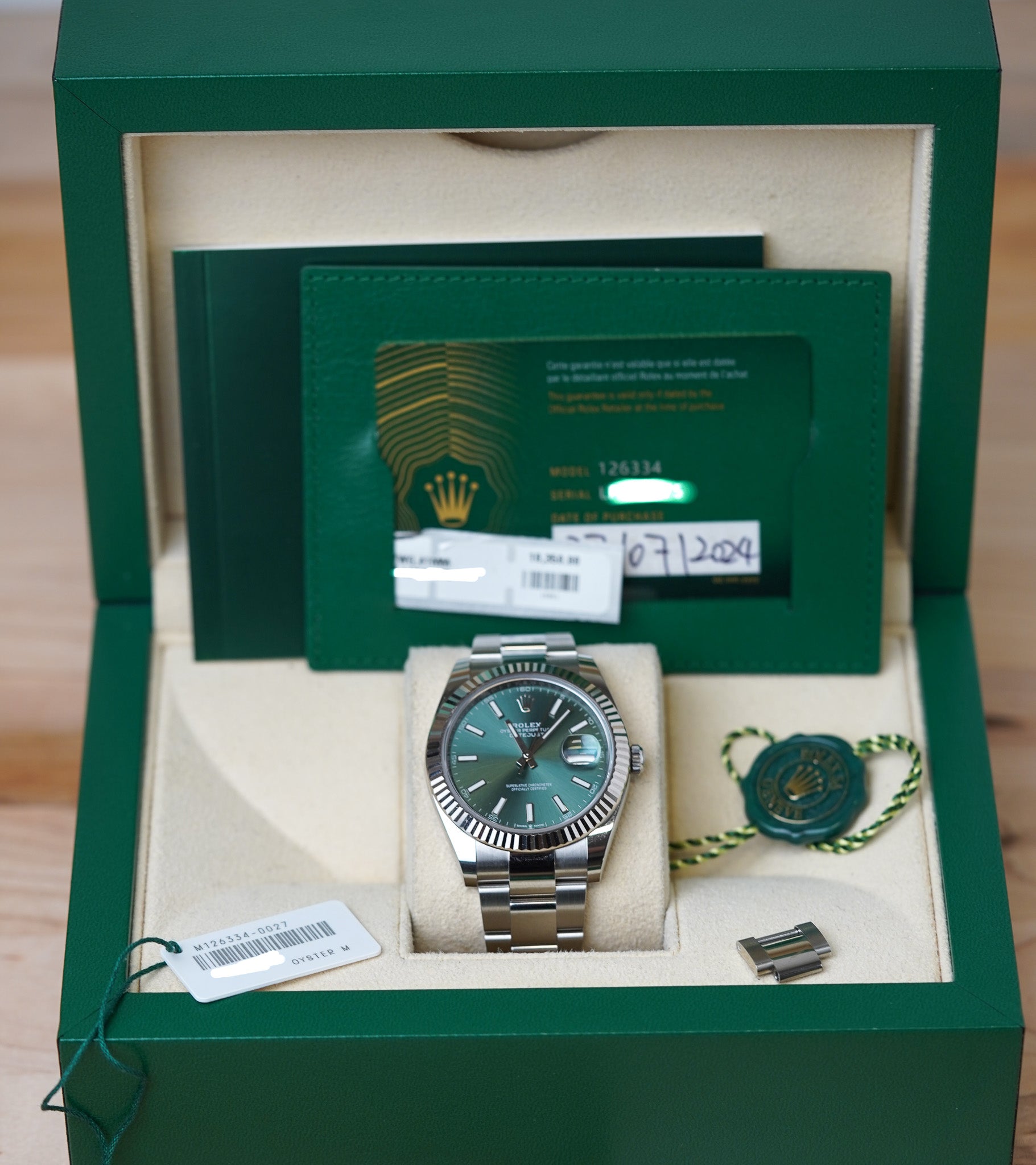 Rolex Datejust 41 Mint Dial 126334