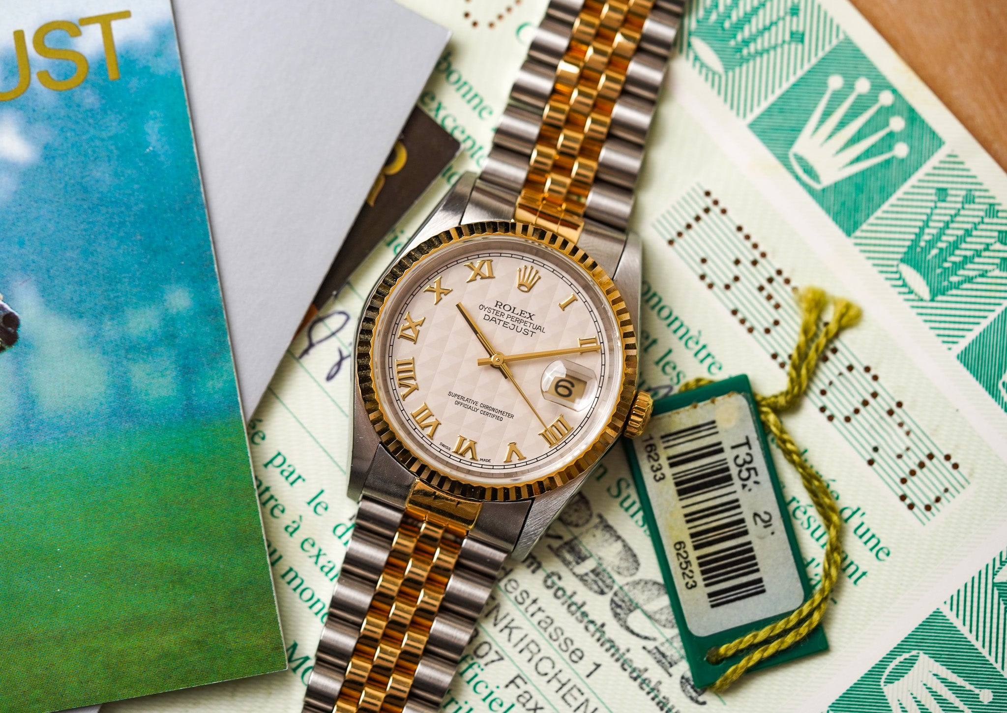 Rolex Datejust Pyramid Roman Dial 16233