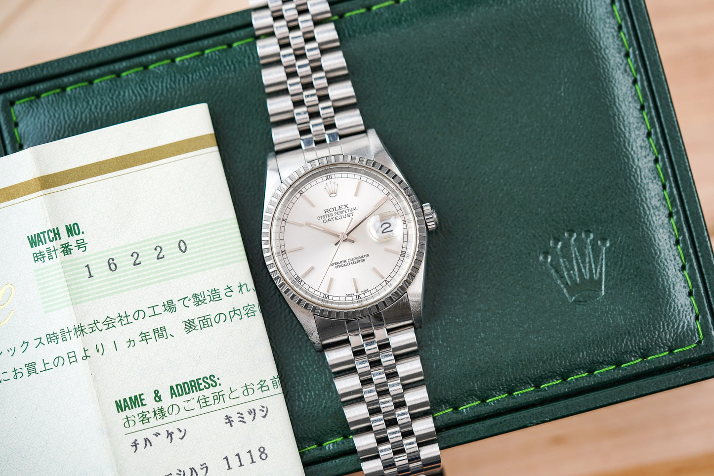 Rolex Datejust Silver Dial 16220