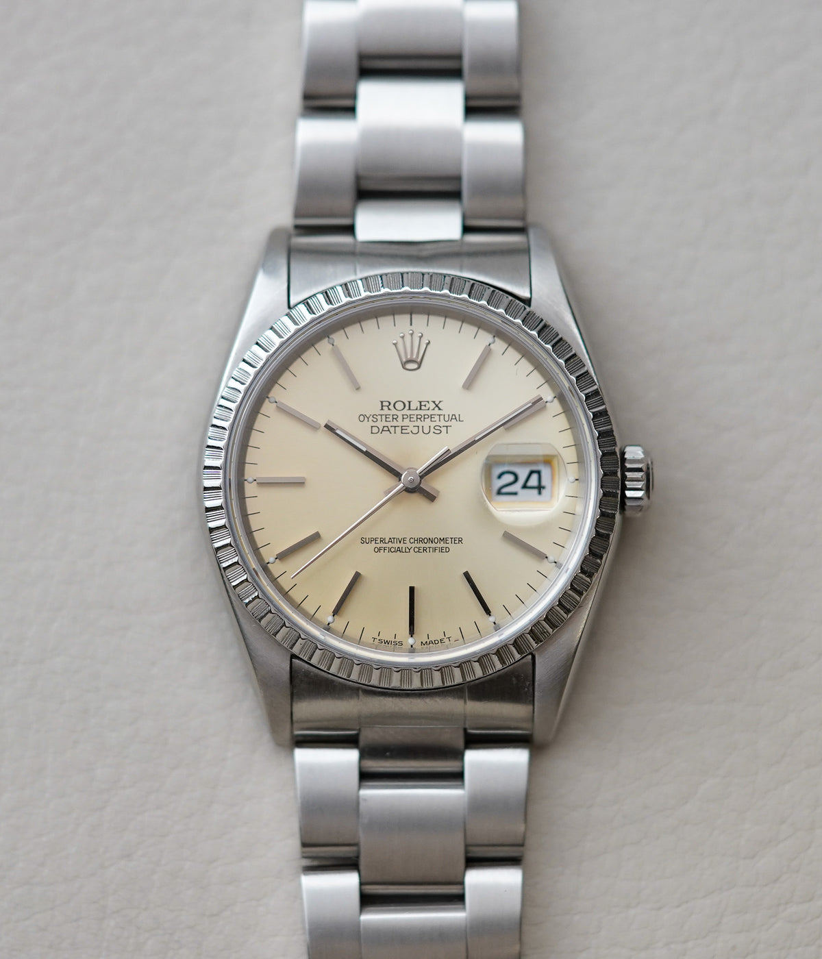 Rolex Datejust Silver Tropical Dial 16220