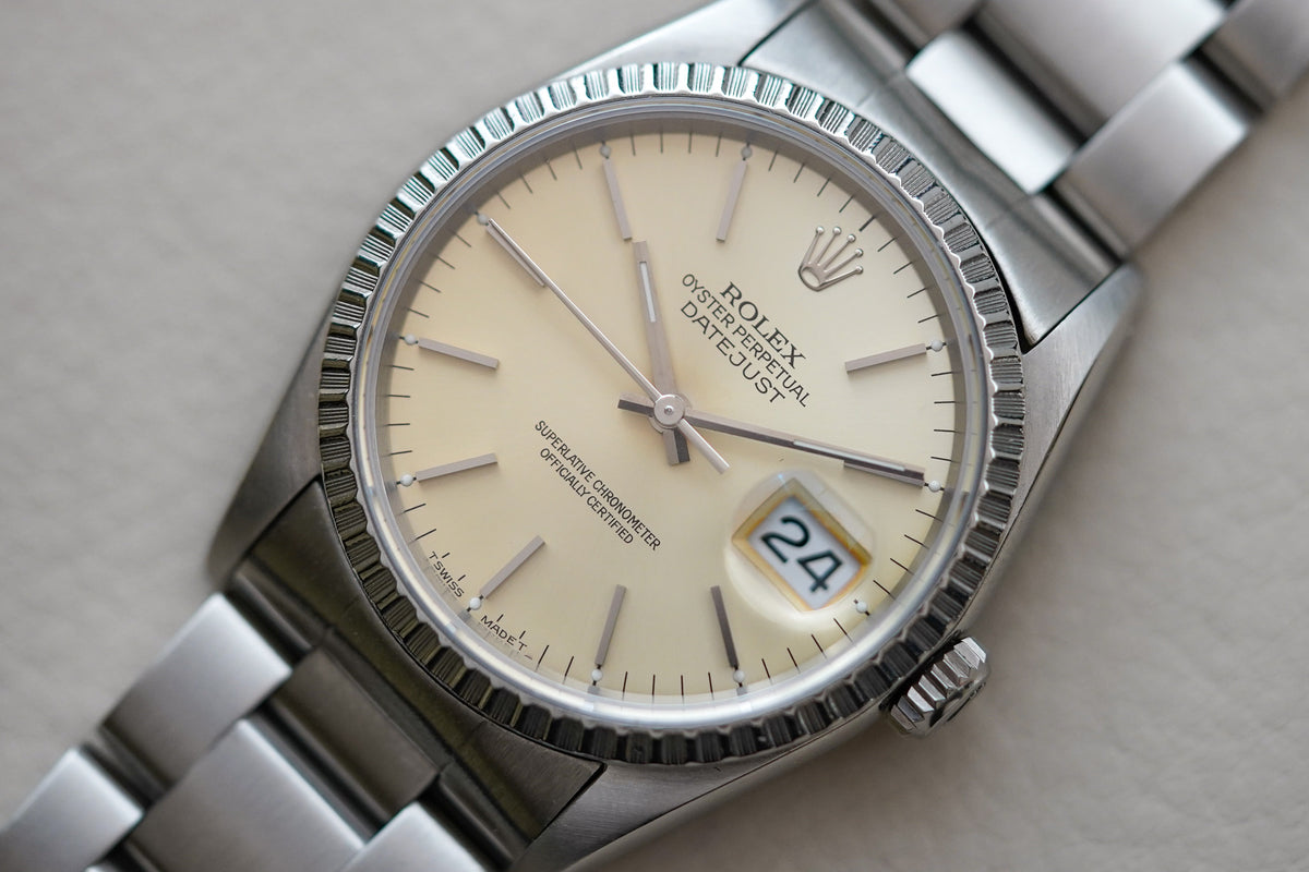 Rolex Datejust Silver Tropical Dial 16220