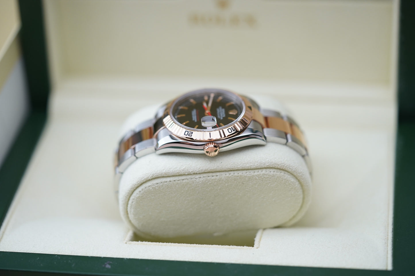 Rolex Datejust Turn-O-Graph 116261 Rose Gold Black Dial