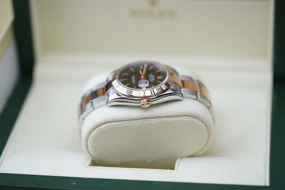 Rolex Datejust Turn-O-Graph 116261 Rose Gold Black Dial