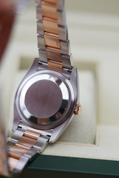 Rolex Datejust Turn-O-Graph 116261 Rose Gold Black Dial