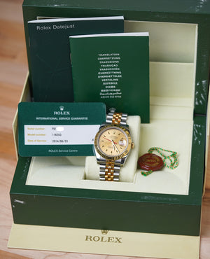 Rolex Datejust Turn-O-Graph 116263 Champagne Dial Jubilee