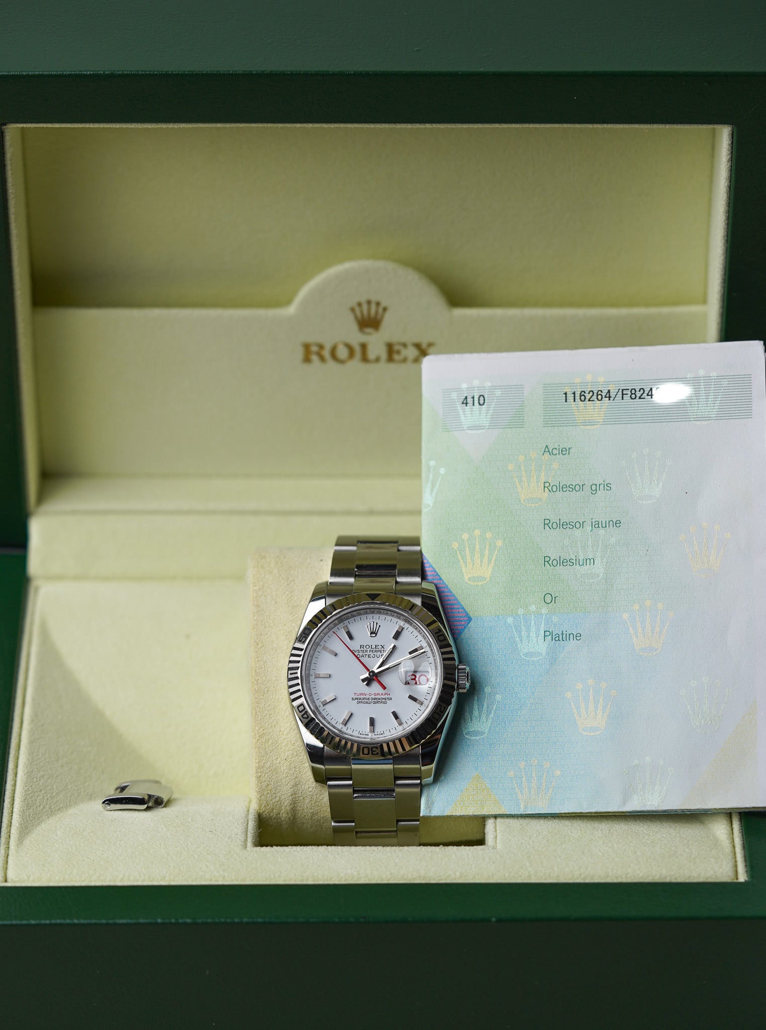 Rolex Datejust Turn-O-Graph 116264 White Dial – Belmont Watches