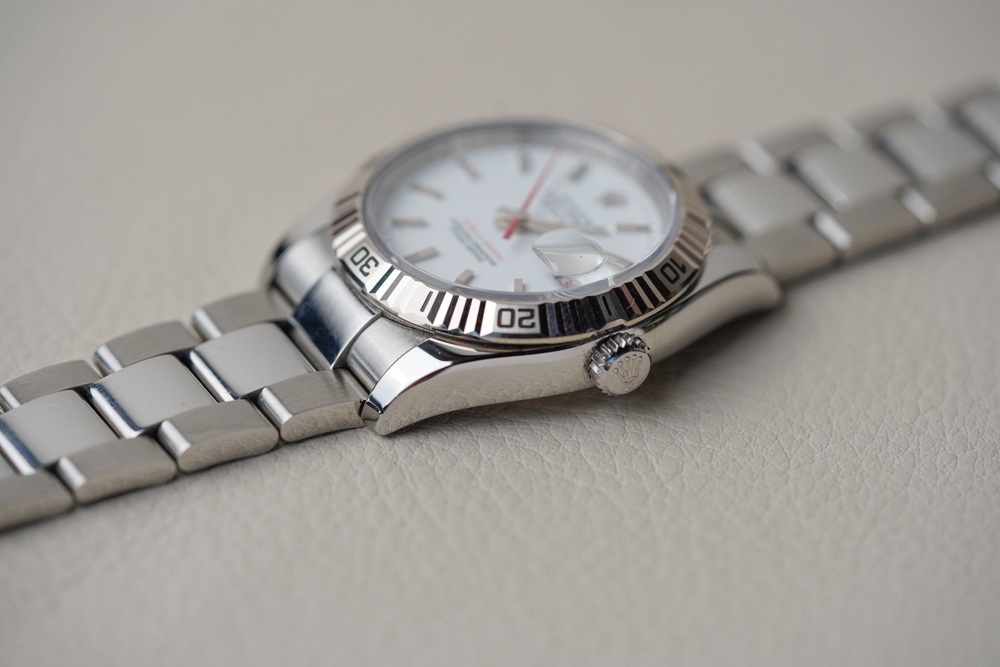 コチョウラン Rolex Datejust Turn-O-Graph 116264 White Dial – Belmont Watches