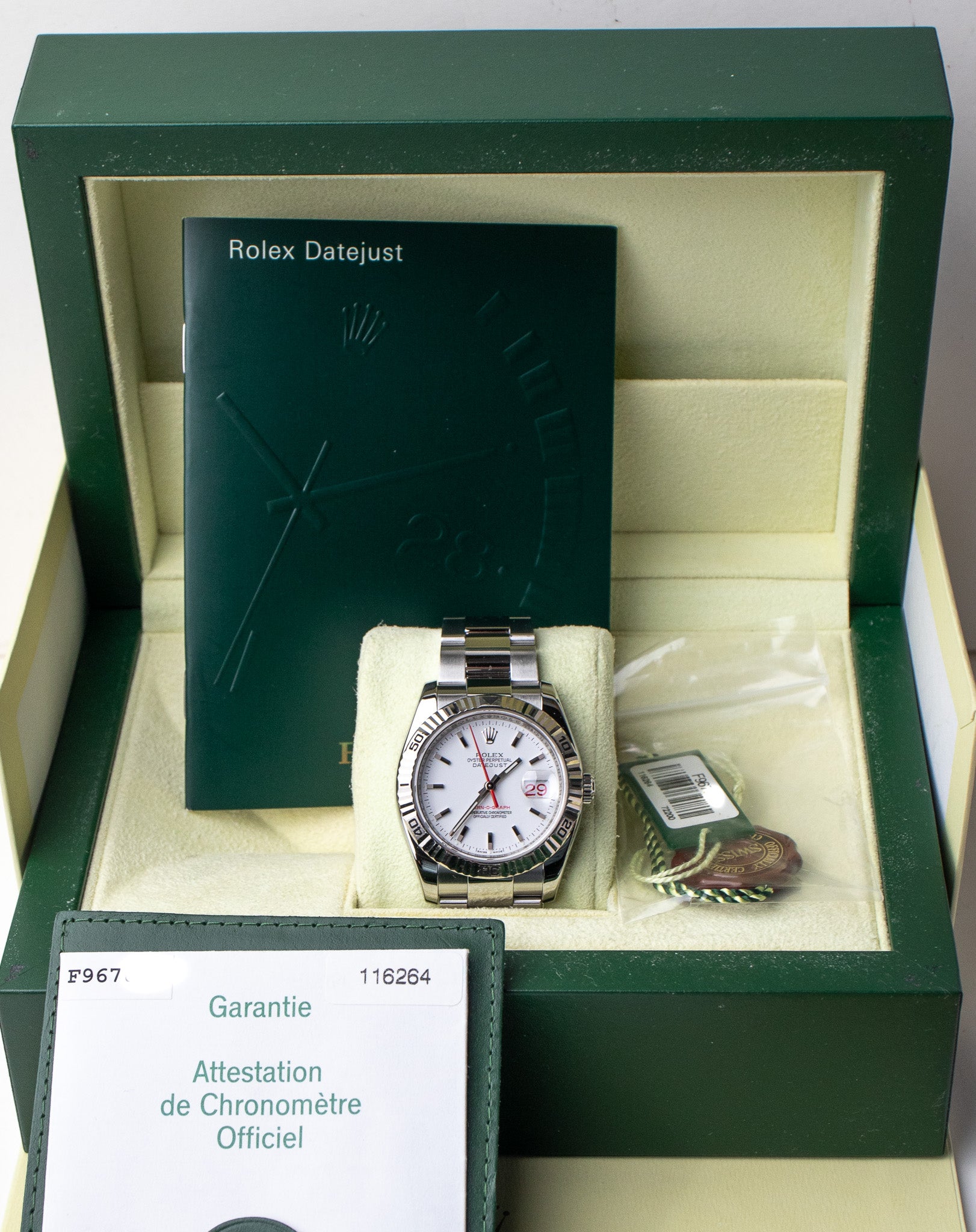 Rolex Datejust Turn-O-Graph 116264 White – Belmont Watches