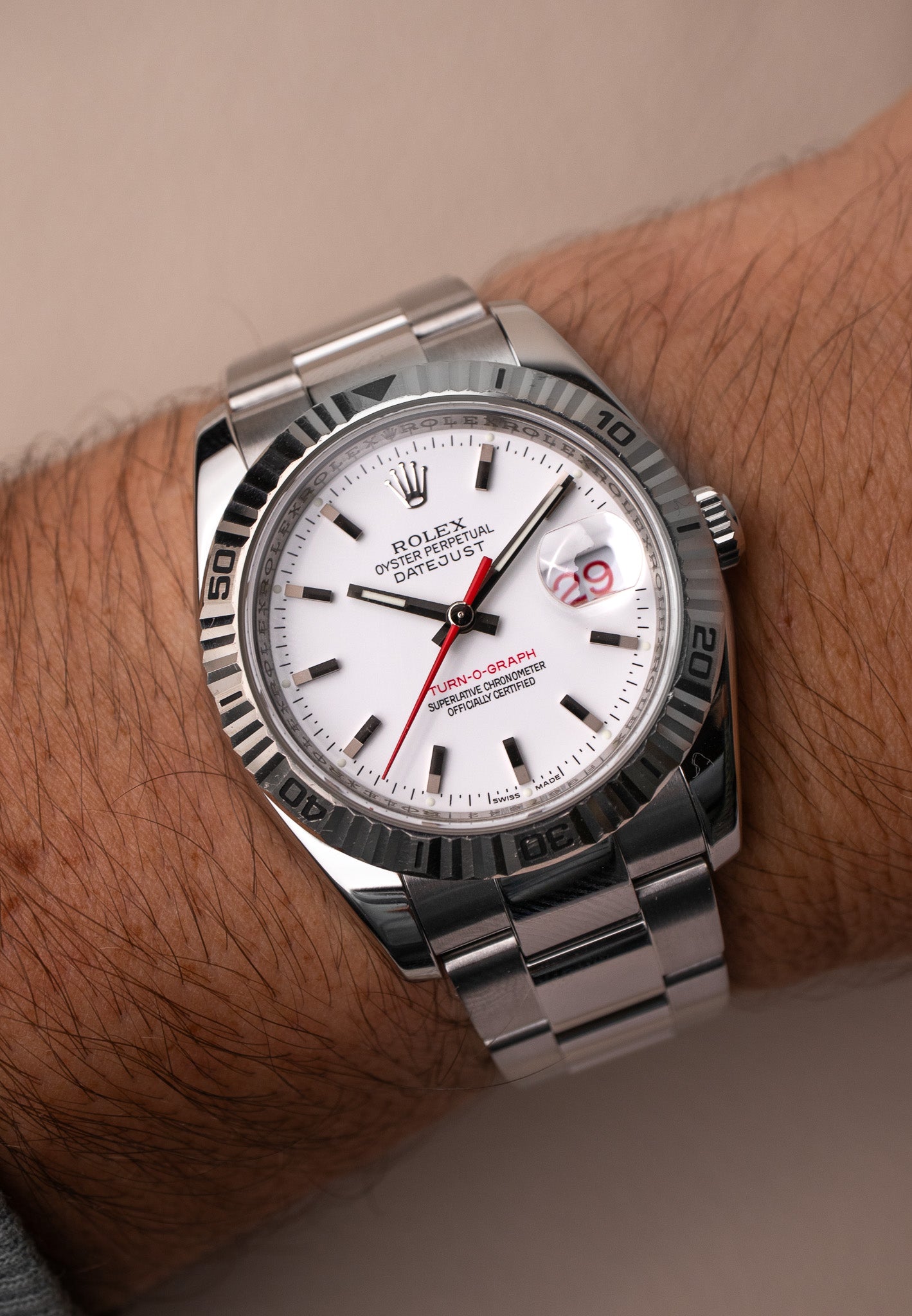 Rolex Datejust Turn-O-Graph 116264 White – Belmont Watches
