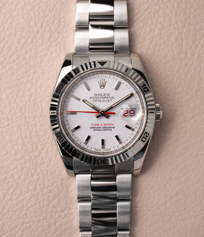 Rolex Datejust Turn-O-Graph 116264 White