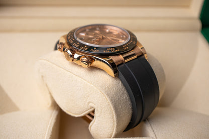 Rolex Daytona Everose Sundust Baguette Diamond Dial 116515LN