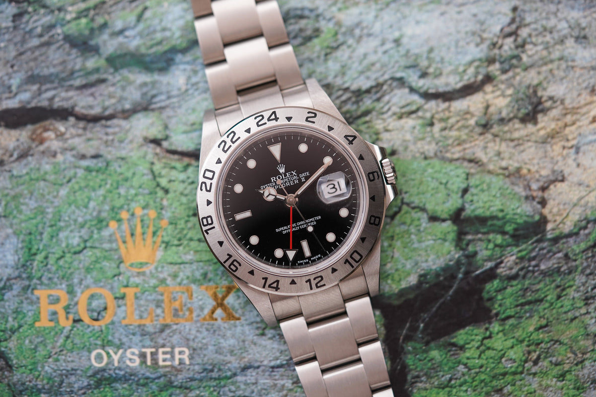 2002 Rolex Explorer II 16570 Black