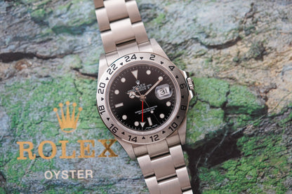 2002 Rolex Explorer II 16570 Black