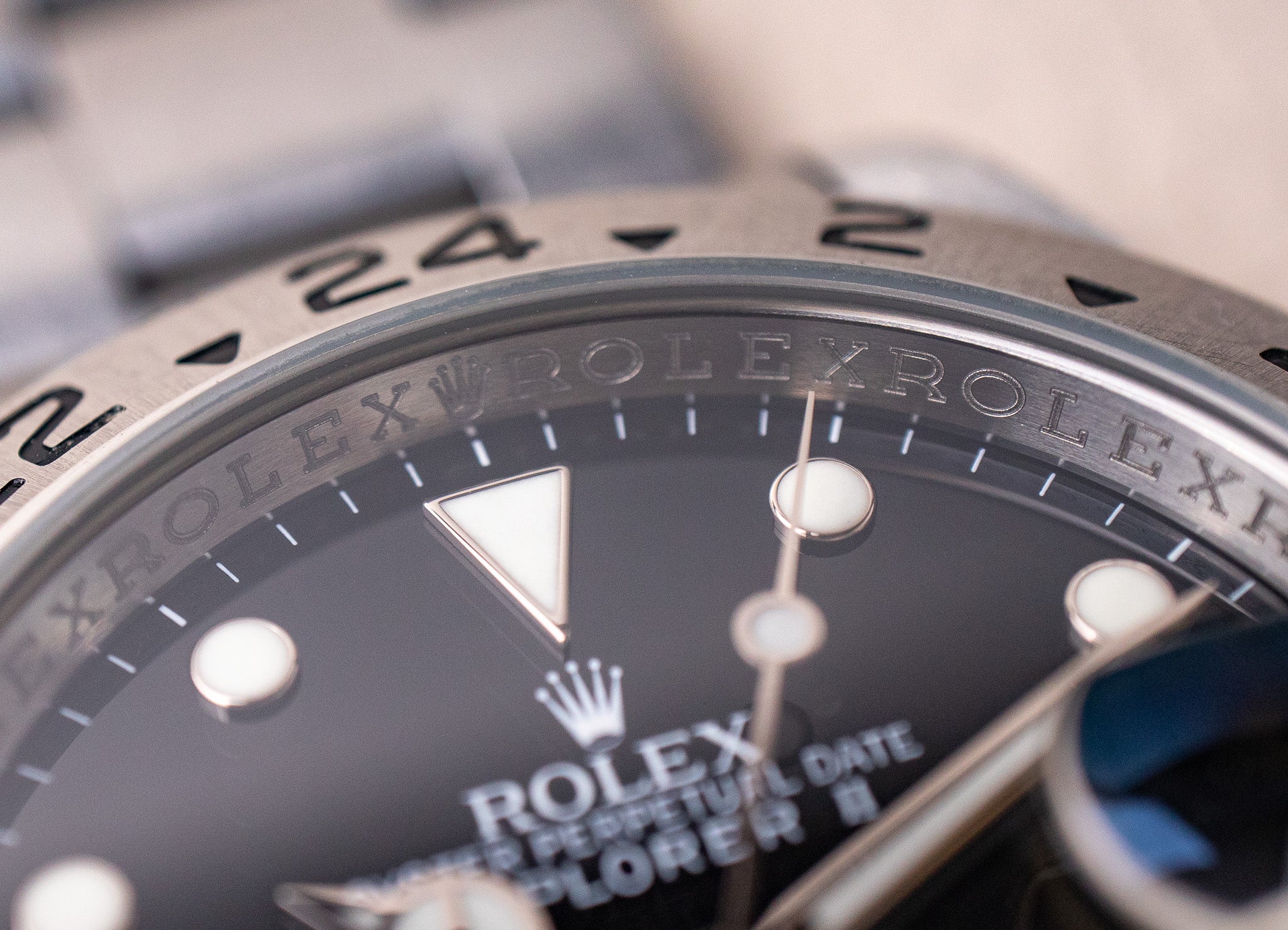 Rolex Explorer II 16570 Black 'Engraved Rehaut' – Belmont Watches