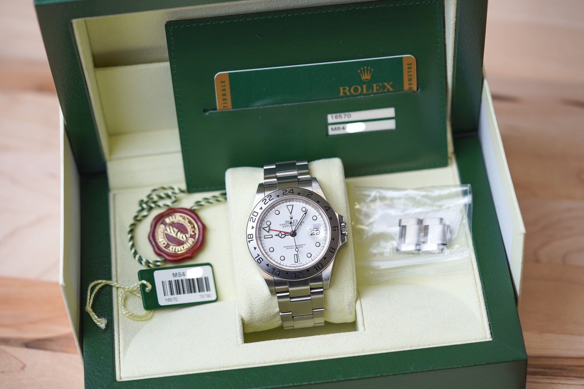 Rolex Explorer II 16570 Polar 'Engraved Rehaut'