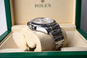 Rolex Explorer II reference 16570 top right side of the case and lug with the crown