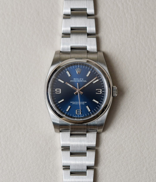 Rolex Oyster Perpetual 36 Blue Arabic Dial 116000