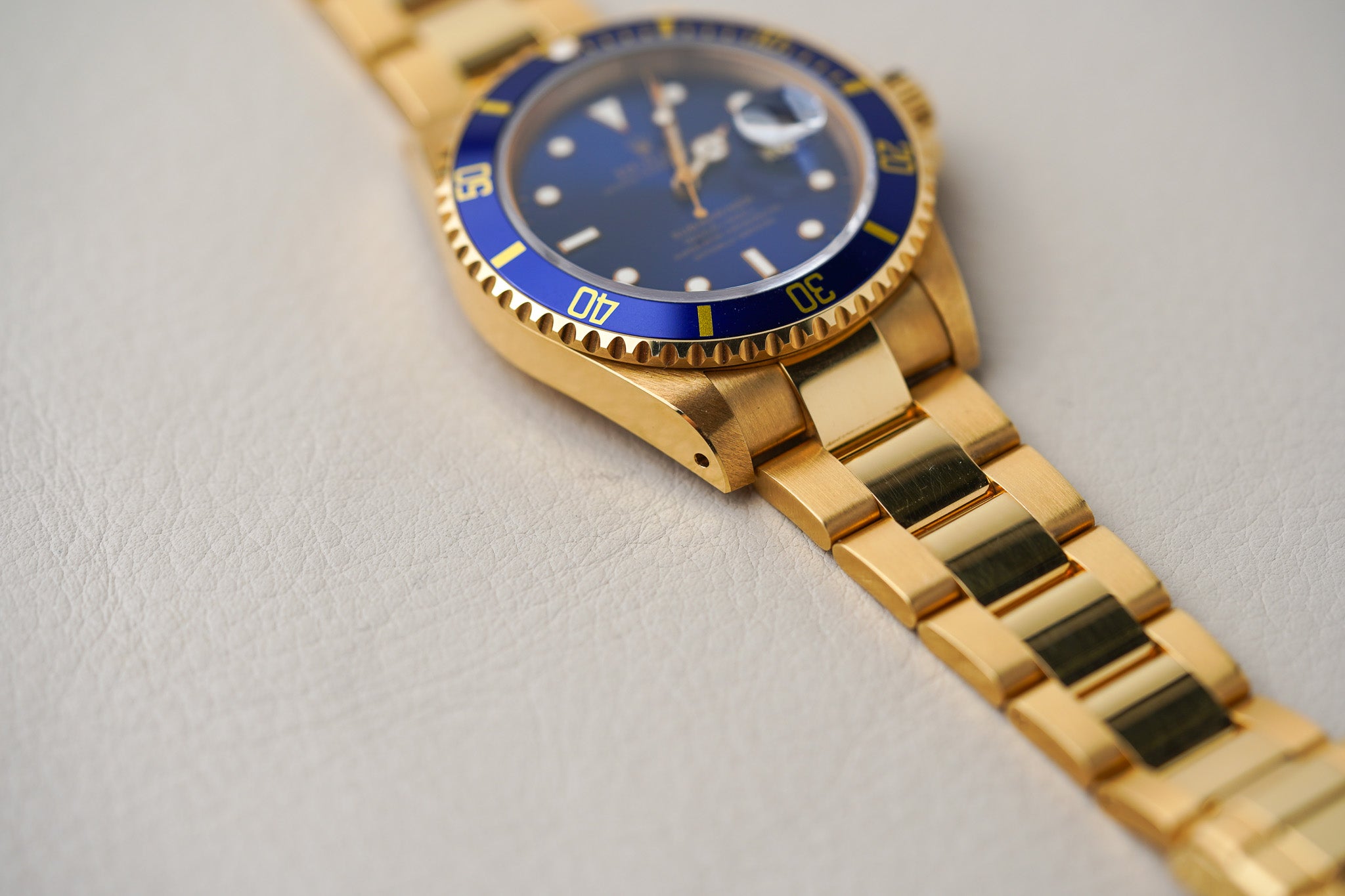 1993 Rolex Submariner 18K Yellow Gold 16618 'Blusey'