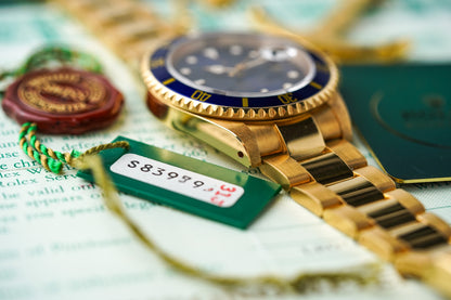 1993 Rolex Submariner 18K Yellow Gold 16618 'Blusey'