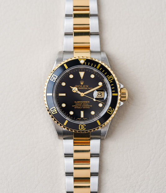 Rolex Submariner Two Tone Black Dial 16613