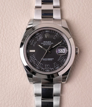 Rolex Datejust II Black Roman Dial 116300