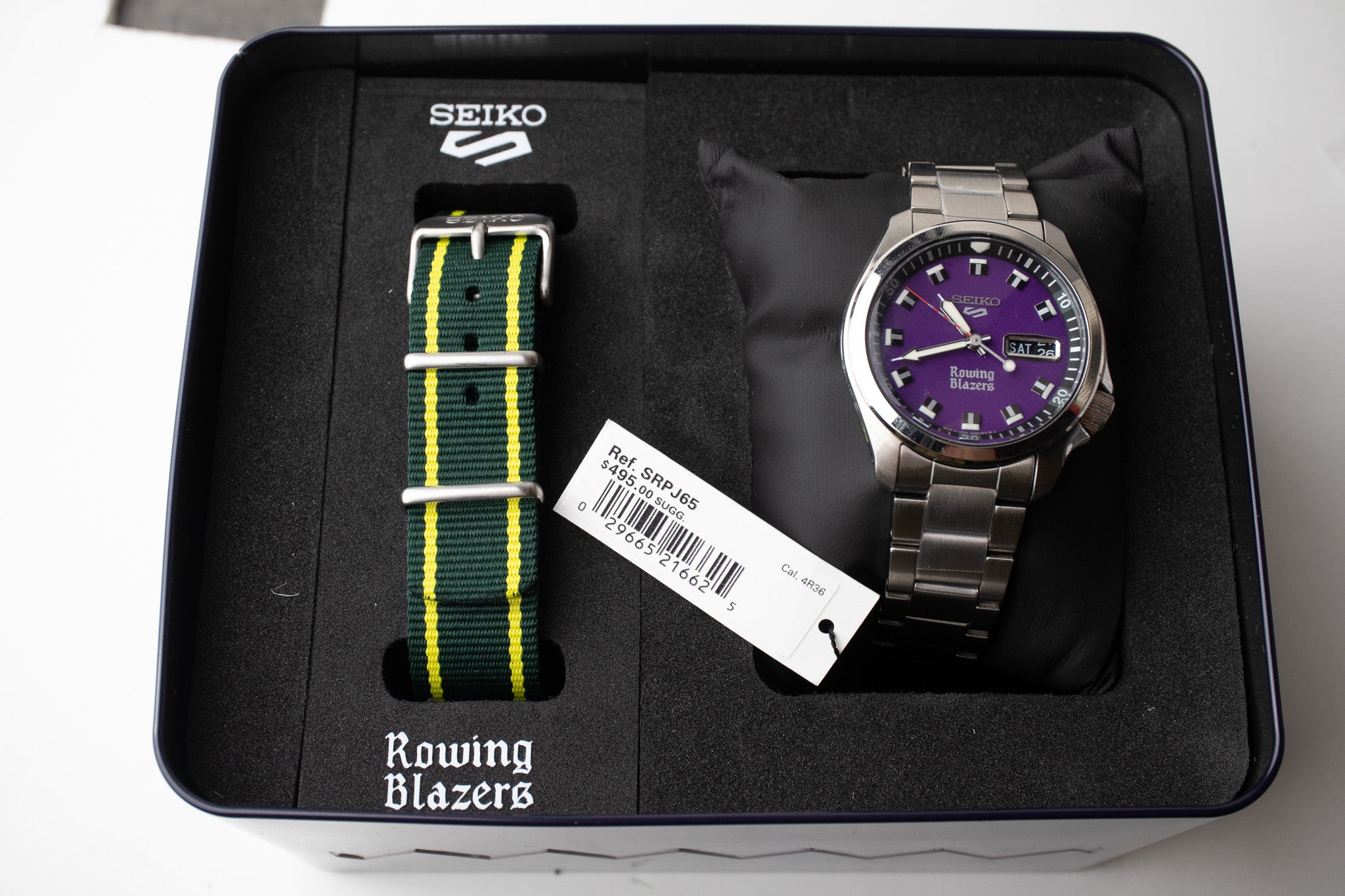 Rowing Blazers X Seiko 5 Purple SRPJ65