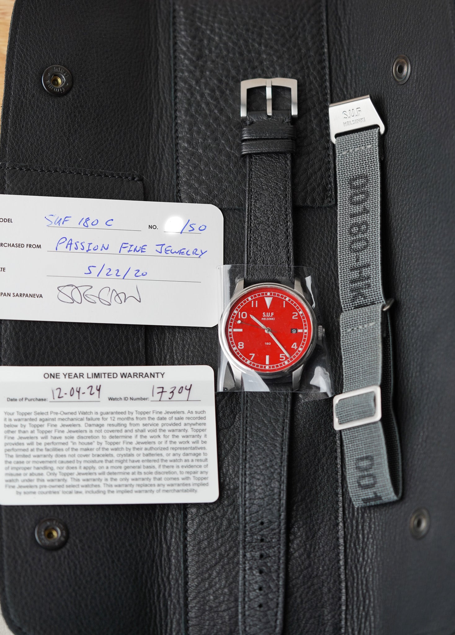 S.U.F Helsinki 180C Red Dial