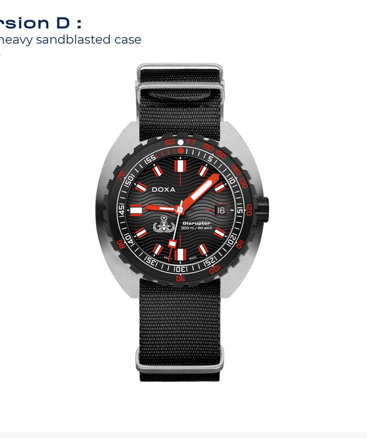 Pre Order - Doxa SUB 300 Beta 'Disrupter' For Active Duty and Retired EOD Members (50% Deposit)