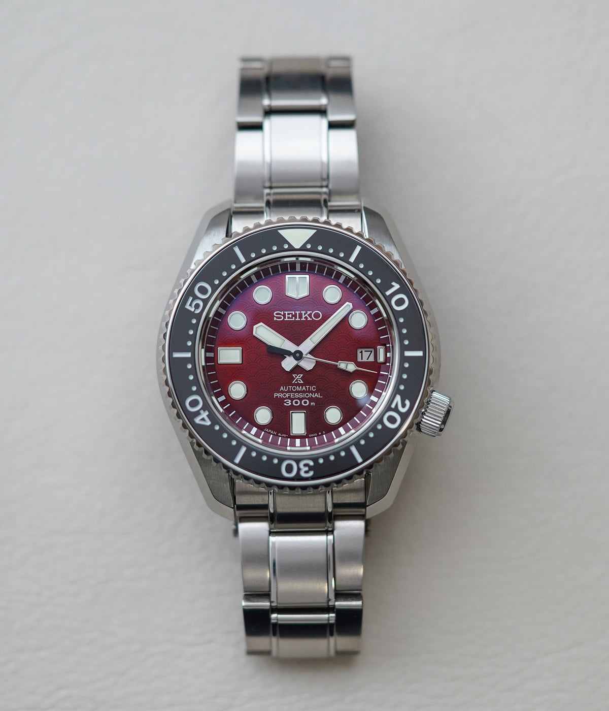 Seiko Prospex SLA059 Maroon Seigaiha U.S. Special Edition
