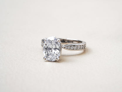 Tapered Accented Solitaire Engagement Ring