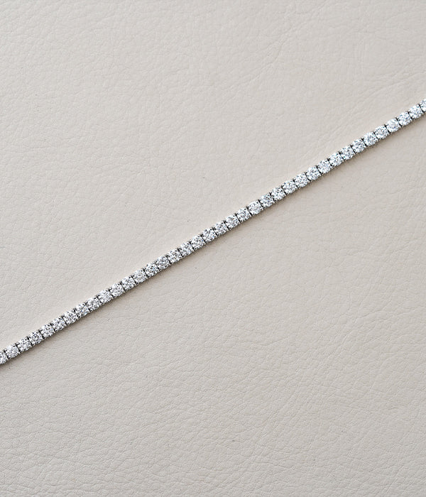 8.00tcw 14k White Gold and Lab Grown Diamond Tennis Bracelet