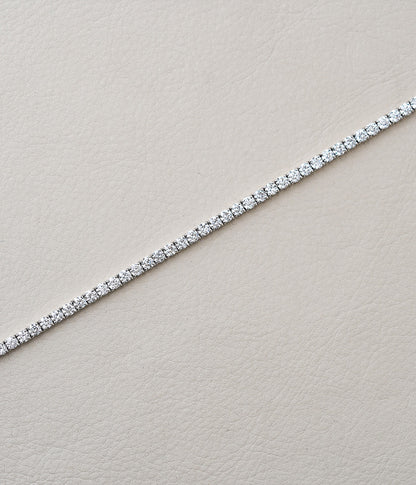 8.00tcw 14k White Gold and Lab Grown Diamond Tennis Bracelet