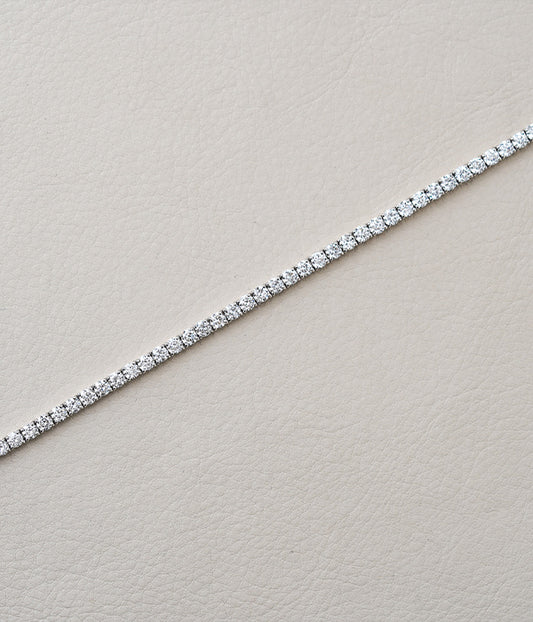 8.00tcw 14k White Gold and Lab Grown Diamond Tennis Bracelet