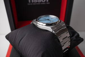 Tissot PRX Powermatic 80 reference T137.407.11.351.00 bottom left side of case and lugs