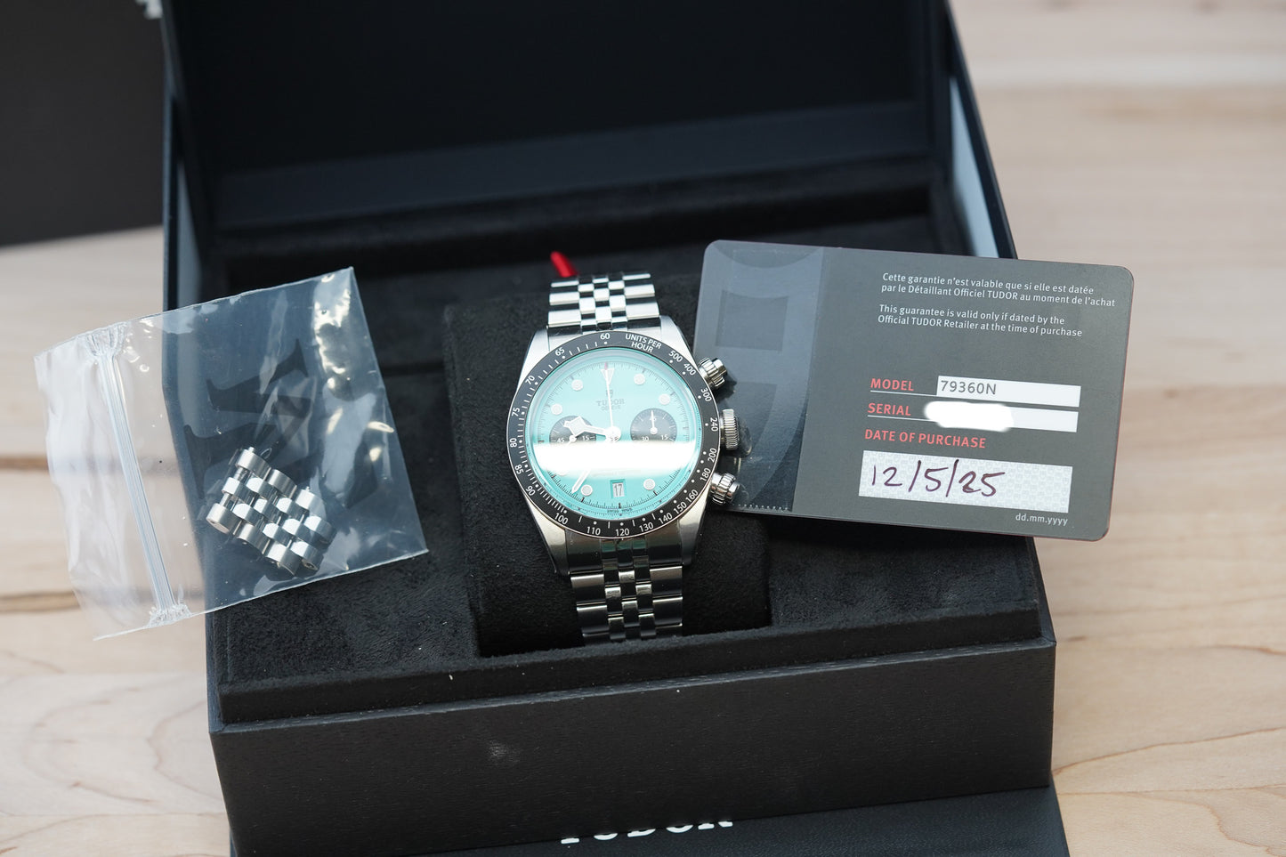 Tudor Black Bay Chrono 79360N Turquoise Dial 'Blue Flamingo'
