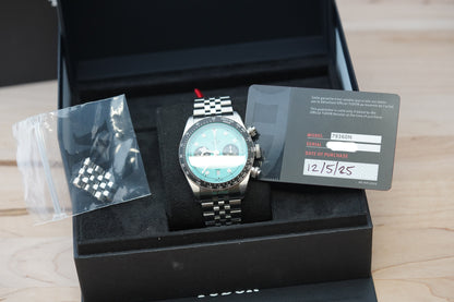 Tudor Black Bay Chrono 79360N Turquoise Dial 'Blue Flamingo'