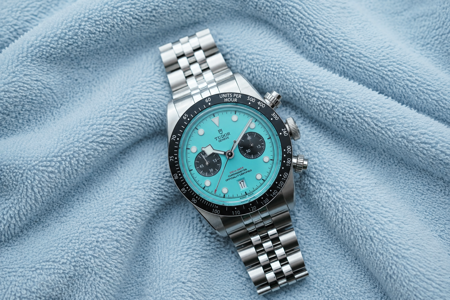 Tudor Black Bay Chrono 79360N Turquoise Dial 'Blue Flamingo'