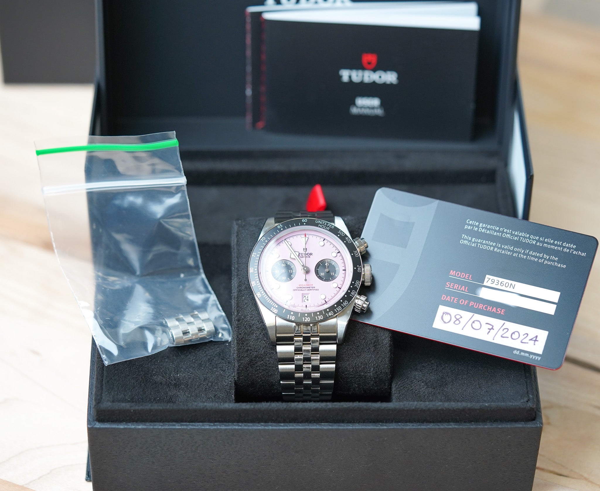 Tudor Black Bay Chrono 79360 Pink Dial
