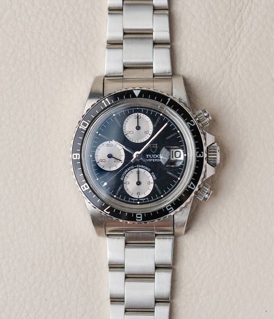 Tudor Chronotime Chronograph "Big Block" 79170 Reverse Panda Dial