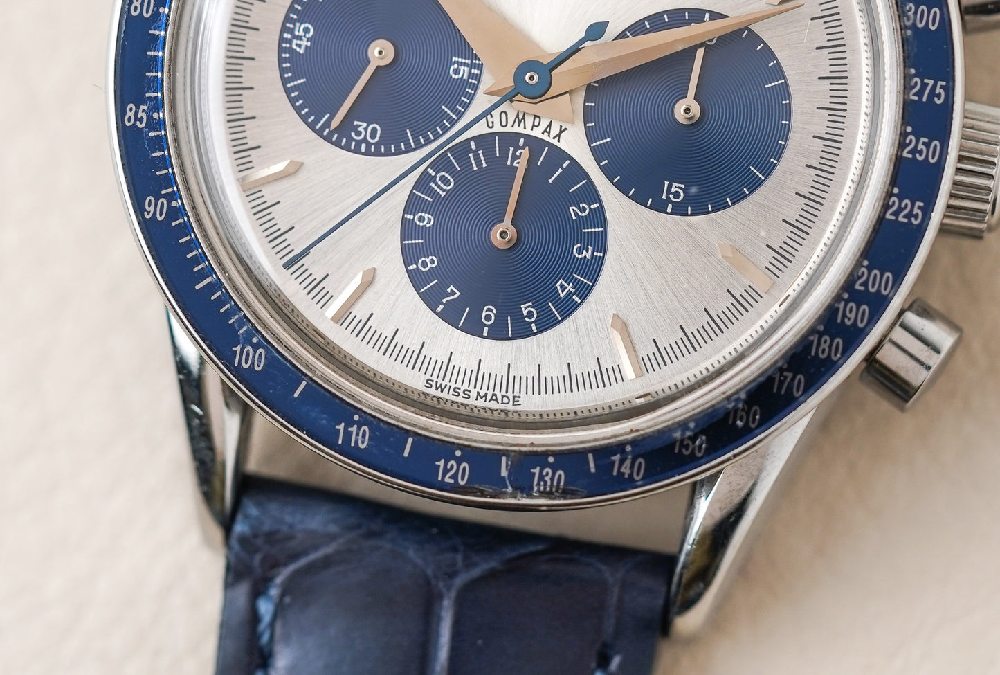 Universal Geneve Blue Compax Ref 884.495 "Baby Nina"