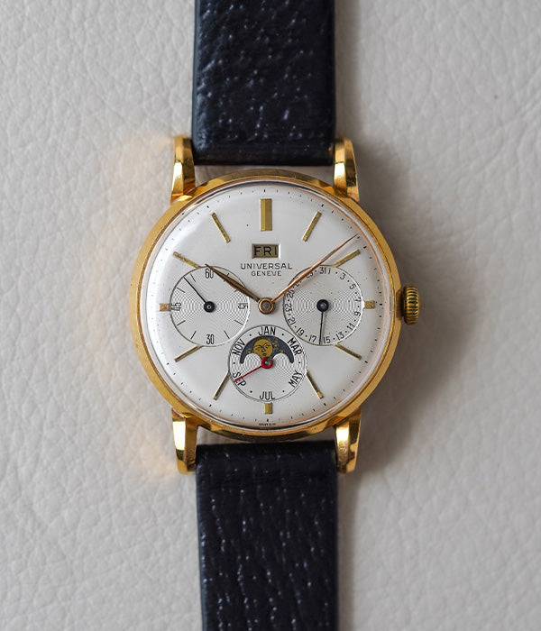 Universal Genève Triple Calendar Moonphase 18k Yellow Gold 11305