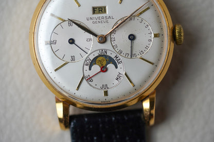 Universal Genève Triple Calendar Moonphase 18k Yellow Gold 11305