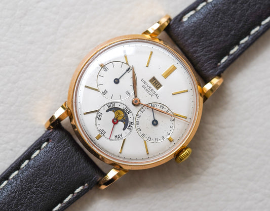 Universal Genève Triple Calendar Moonphase 18k Yellow Gold 11305