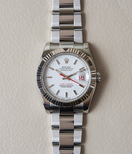 Rolex Datejust Turn-O-Graph 116264 White Dial
